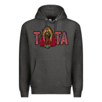 Charcoal Heather tata lady of guadalupe Premium Hoodie - Jasminsmagicworld