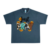 Midnight Navy Just Pray Urban Heavy Tee - FaDigitalArtStudio