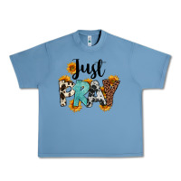 Pebble Blue Just Pray Urban Heavy Tee - FaDigitalArtStudio