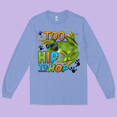 Too Hip To Hop Frog Long Sleeve Tee Designed By Lillyallendesigns