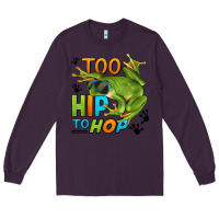 Plum too hip to hop frog Long Sleeve Tee - LillyAllenDesigns