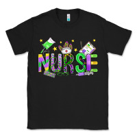 Black mardi gras nurse Classic Tee - OliviaCreatesArt