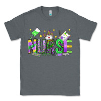 Charcoal Heather mardi gras nurse Classic Tee - OliviaCreatesArt