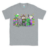 Heather Grey mardi gras nurse Classic Tee - OliviaCreatesArt