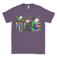 Lavender mardi gras nurse Classic Tee - OliviaCreatesArt
