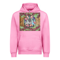 Fuchsia Pink Easter bunny with floral wreath and leopard Urban Hoodie - RanaPortraitStore