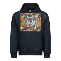 Navy Easter bunny with floral wreath and leopard Urban Hoodie - RanaPortraitStore
