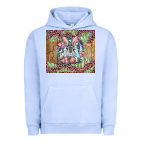 Pigment Grape Ice Easter bunny with floral wreath and leopard Urban Hoodie - RanaPortraitStore