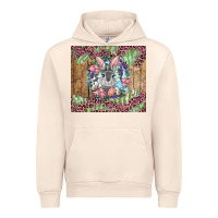 Sandshell Easter bunny with floral wreath and leopard Urban Hoodie - RanaPortraitStore