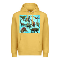Antique Gold dinosaurs tumbler Premium Hoodie - Artiststas