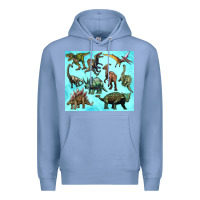 Colony Blue dinosaurs tumbler Premium Hoodie - Artiststas