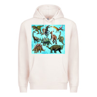 Pale Pink dinosaurs tumbler Premium Hoodie - Artiststas