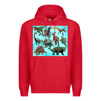 Red dinosaurs tumbler Premium Hoodie - Artiststas