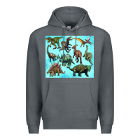 Rock dinosaurs tumbler Premium Hoodie - Artiststas