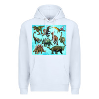 White dinosaurs tumbler Premium Hoodie - Artiststas