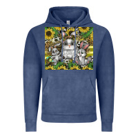 Vintage Denim easter Vintage Hoodie - CowhideDigitalArt