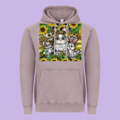 Easter Vintage Hoodie Designed By Cowhidedigitalart
