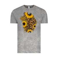 Cloud Rock glitter sunflowers leopard patch Vintage Tee - RanaPortraitStore