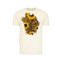 Vintage Arctic glitter sunflowers leopard patch Vintage Tee - RanaPortraitStore