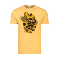 Vintage Mustard glitter sunflowers leopard patch Vintage Tee - RanaPortraitStore
