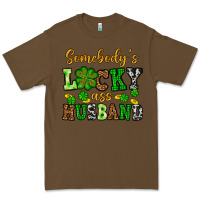 Cacao St. Patrick's Somebody's lucky as husband Premium Tee - OliviaCreatesArt