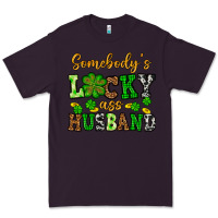 Plum St. Patrick's Somebody's lucky as husband Premium Tee - OliviaCreatesArt