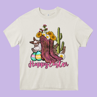 Happy Easter Western Easter Day Heavy Core Tee Designed By Cowgirlartshop