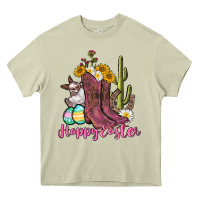 Mossy Happy Easter western Easter Day Heavy Core Tee - CowGirlArtShop