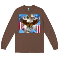 Chestnut America Eagle Long Sleeve Tee - CowhideDigitalArt
