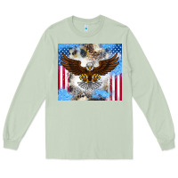Matcha America Eagle Long Sleeve Tee - CowhideDigitalArt
