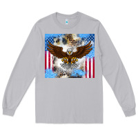 Moon Dust America Eagle Long Sleeve Tee - CowhideDigitalArt