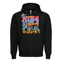 Black sum mer vibes Zipper Hoodie - JahusDesignShop