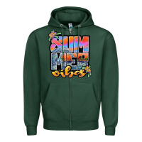 Sports Green sum mer vibes Zipper Hoodie - JahusDesignShop