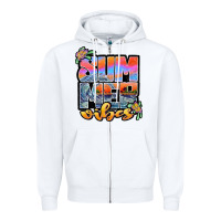 White sum mer vibes Zipper Hoodie - JahusDesignShop