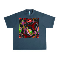 Midnight Navy halloween bad witch seamless pattern Urban Heavy Tee - BundleAndBundleShop