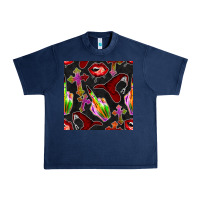 Navy halloween bad witch seamless pattern Urban Heavy Tee - BundleAndBundleShop