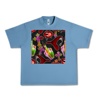 Pebble Blue halloween bad witch seamless pattern Urban Heavy Tee - BundleAndBundleShop