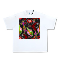 White halloween bad witch seamless pattern Urban Heavy Tee - BundleAndBundleShop