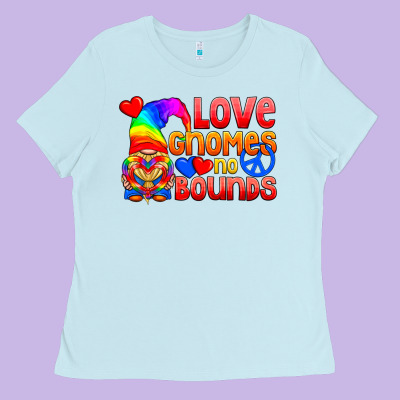 Love Gnomes No Bounds Ladies Tee Designed By Bundleandbundleshop