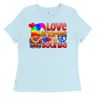 Baby Blue Love Gnomes No Bounds Ladies Tee - BundleAndBundleShop
