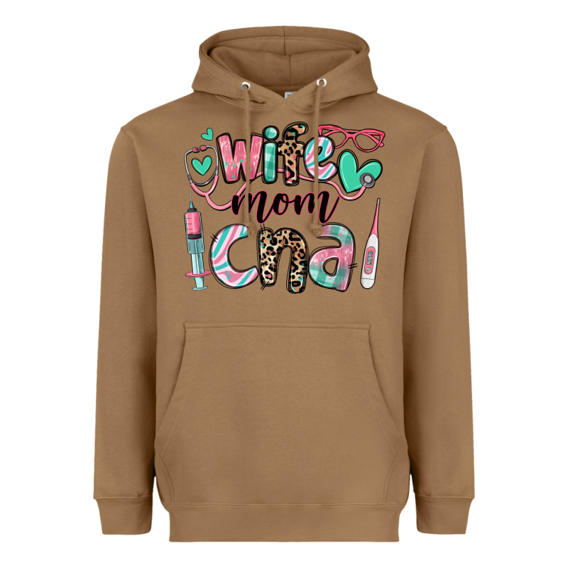 Wife Mom Cna Certified Nursing Assistant Heavyweight Hoodie by RanaPortraitStore | Teevron
