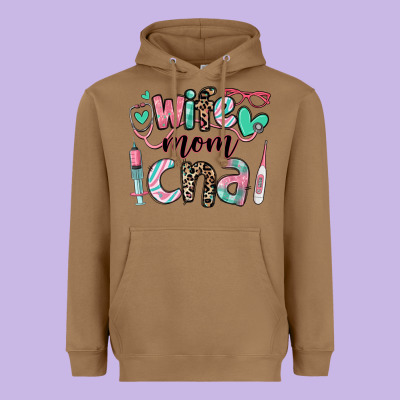 Wife Mom Cna Certified Nursing Assistant Heavyweight Hoodie Designed By Ranaportraitstore