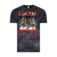 Cloud Black Rockin Around The Christmas Tree Rodeo Vintage Tee - FaDigitalArtStudio