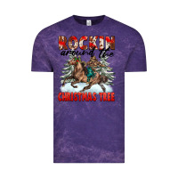 Cloud Purple Rockin Around The Christmas Tree Rodeo Vintage Tee - FaDigitalArtStudio