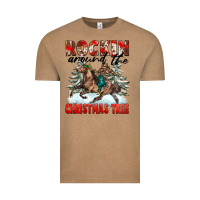 Vintage Coffee Rockin Around The Christmas Tree Rodeo Vintage Tee - FaDigitalArtStudio