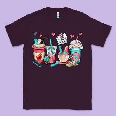 Teacher Coffee Cups Classic Tee Designed By Oliviacreatesart