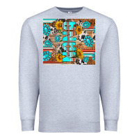 Heather Grey western nana Premium Sweatshirt - RanaPortraitStore