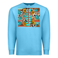 Ocean Blue western nana Premium Sweatshirt - RanaPortraitStore