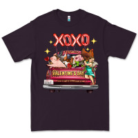 Plum Valentine's Day Truck Farm Animals Cupid XOXO Premium Tee - FaDigitalArtStudio