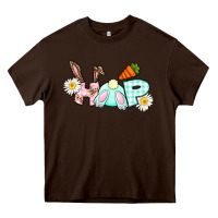 Chocolate Brown Hop bunny Easter Day Heavy Core Tee - CowGirlArtShop